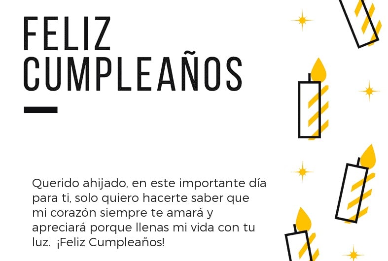 Ahijado feliz cumpleaños!