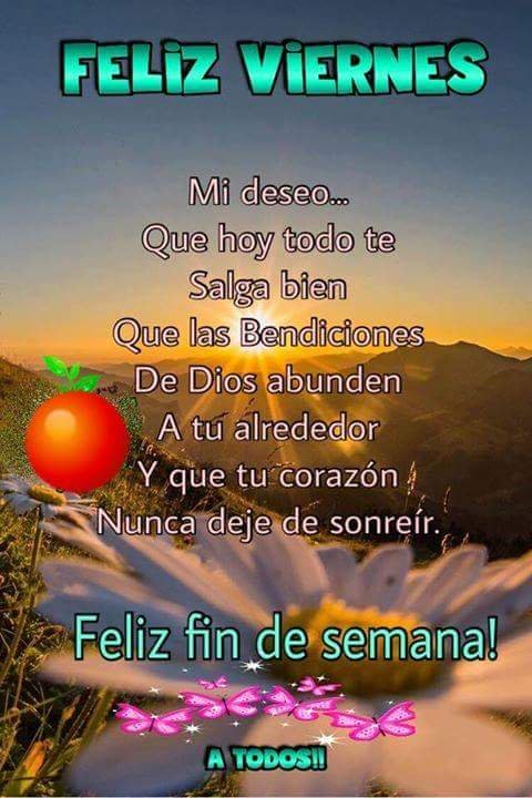 Feliz viernes Dios te bendiga
